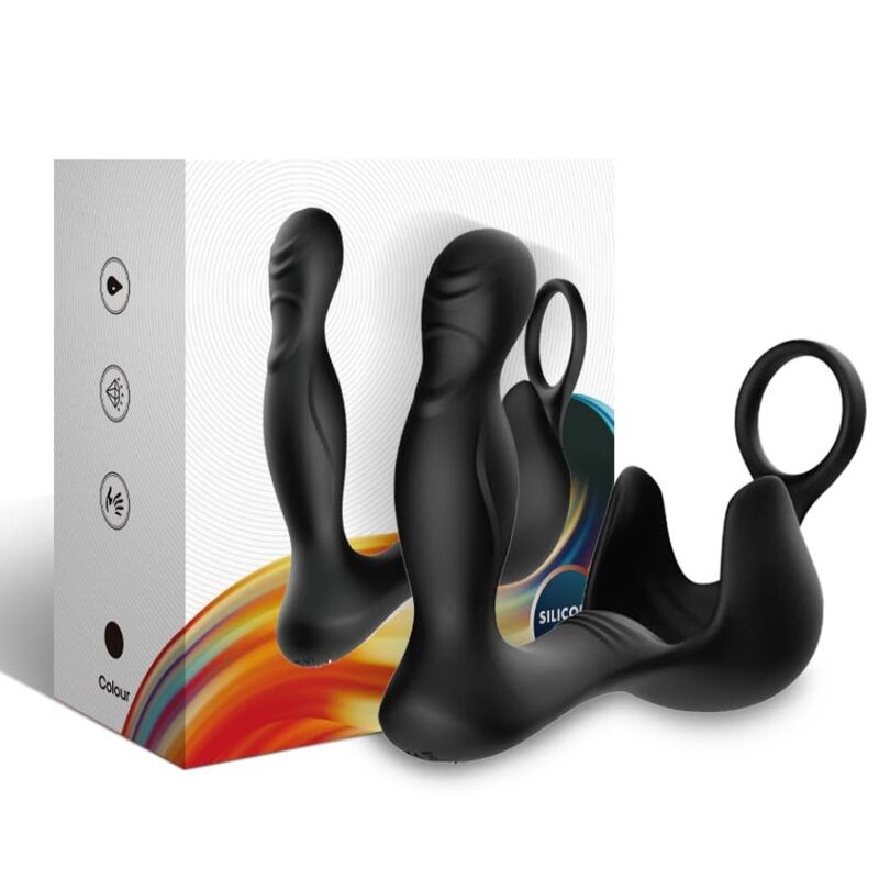 ARMONY - SURROUND VIBRATOR ANAL & STIMULATOR TESTICULOS & RING REMOTE CONTROL BLACK - Amore24