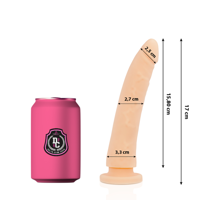 DELTA CLUB - TOYS DILDO NATURAL MEDICAL SILICONE 17 CM -O- 3 CM - Amore24