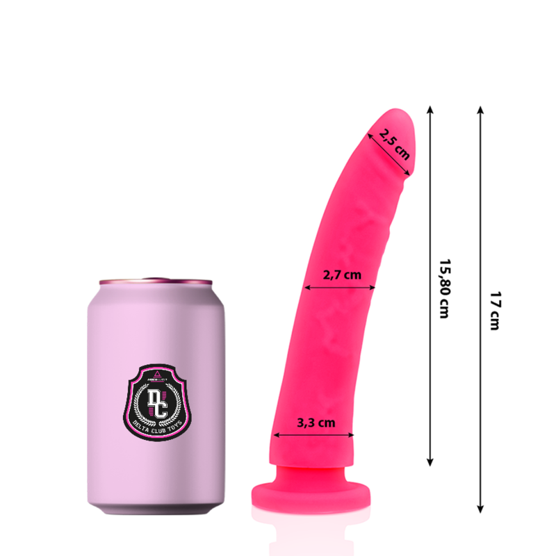 DELTA CLUB - TOYS PINK DILDO MEDICAL SILICONE 17 CM -O- 3 CM - Amore24