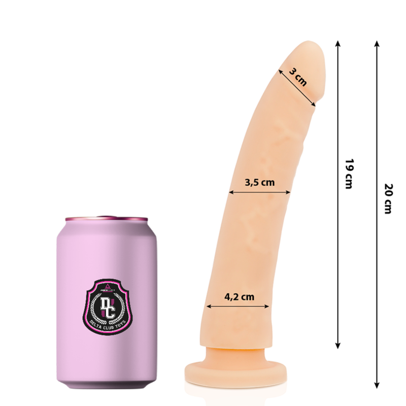 DELTA CLUB - TOYS NATURAL DILDO MEDICAL SILICONE 20 CM -O- 4 CM - Amore24