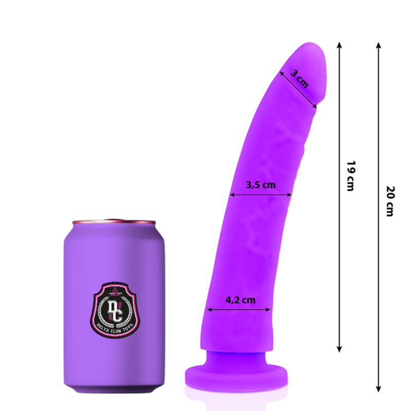 DELTA CLUB - TOYS LILAC DILDO MEDICAL SILICONE 20 CM -O- 4 CM - Amore24