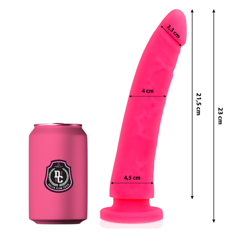 DELTA CLUB - TOYS PINK DILDO MEDICAL SILICONE 23 CM -O- 4.5 CM - Amore24