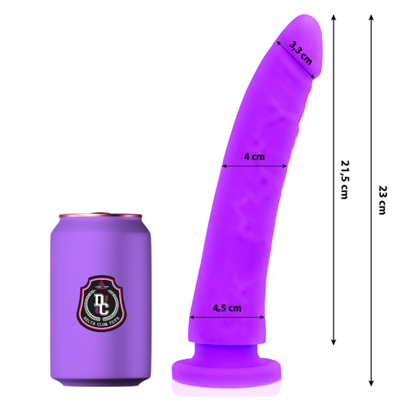 DELTA CLUB - TOYS LILAC DILDO MEDICAL SILICONE 23 CM -O- 4.5 CM - Amore24