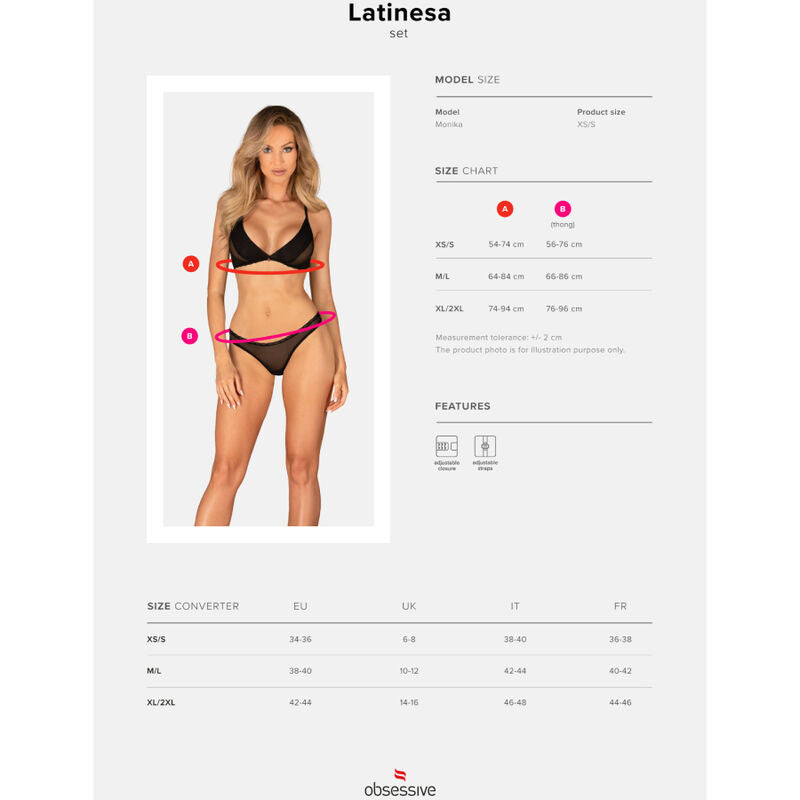 OBSESSIVE - LATINESA SET TWO PIECES XS/S - Amore24