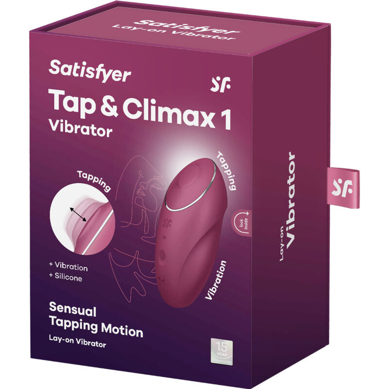 SATISFYER - TAP & CLIMAX 1 LAY-ON VIBRATOR GREY - Amore24