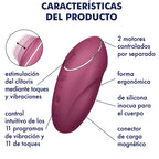 SATISFYER - TAP & CLIMAX 1 LAY-ON VIBRATOR GREY - Amore24
