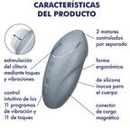 SATISFYER - TAP & CLIMAX 1 LAY-ON VIBRATOR GREY - Amore24