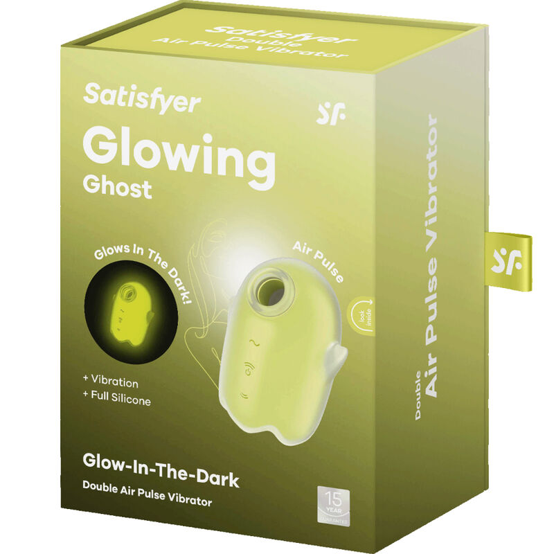 SATISFYER - GLOWING GHOST AIR PULSE & VIBRATOR WHITE - Amore24