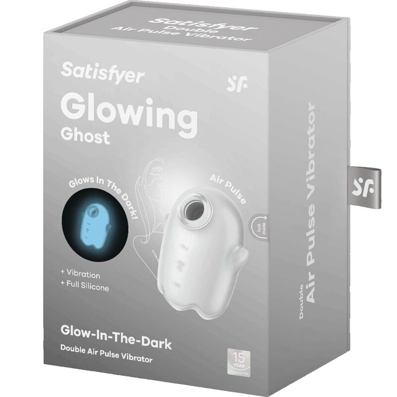 SATISFYER - GLOWING GHOST AIR PULSE & VIBRATOR WHITE - Amore24