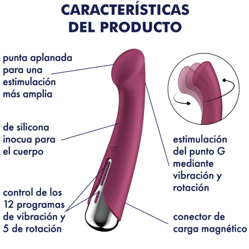 SATISFYER - SPINNING G-SPORT 1 ROTATOR VIBRATOR BLUE - Amore24