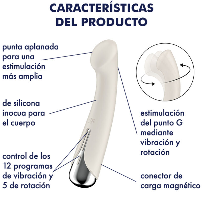 SATISFYER - SPINNING G-SPORT 1 ROTATOR VIBRATOR BLUE - Amore24