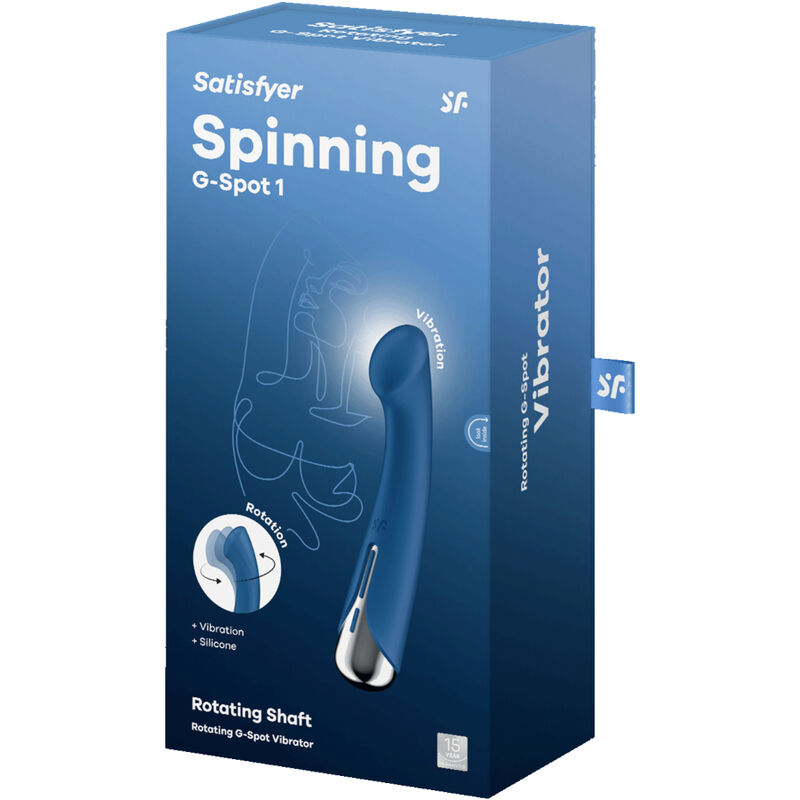 SATISFYER - SPINNING G-SPORT 1 ROTATOR VIBRATOR BLUE - Amore24