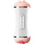 ARMONY - DOUBLE VAGINA & MOUTH VIBRATOR MASTURBATOR WHITE - Amore24