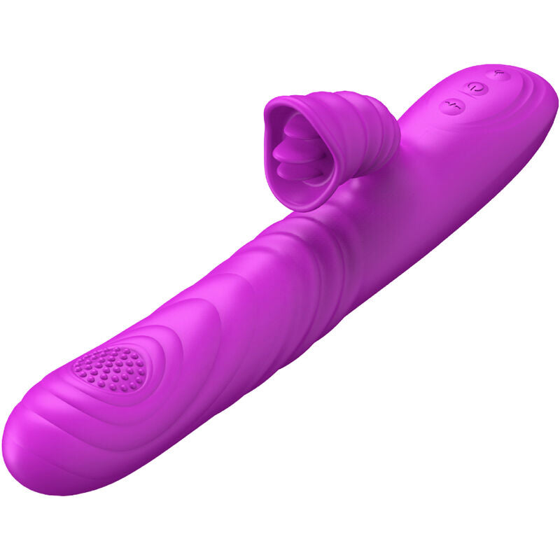 ARMONY - ANGELIA MULTIFUNCTION VIBRATOR WITH STIMULATING TONGUE VIOLET HEAT EFFECT - Amore24