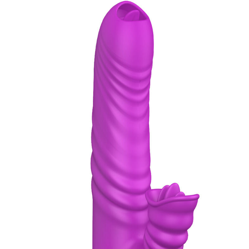 ARMONY - ANGELIA MULTIFUNCTION VIBRATOR DOUBLE TONGUE VIOLET HEAT EFFECT - Amore24