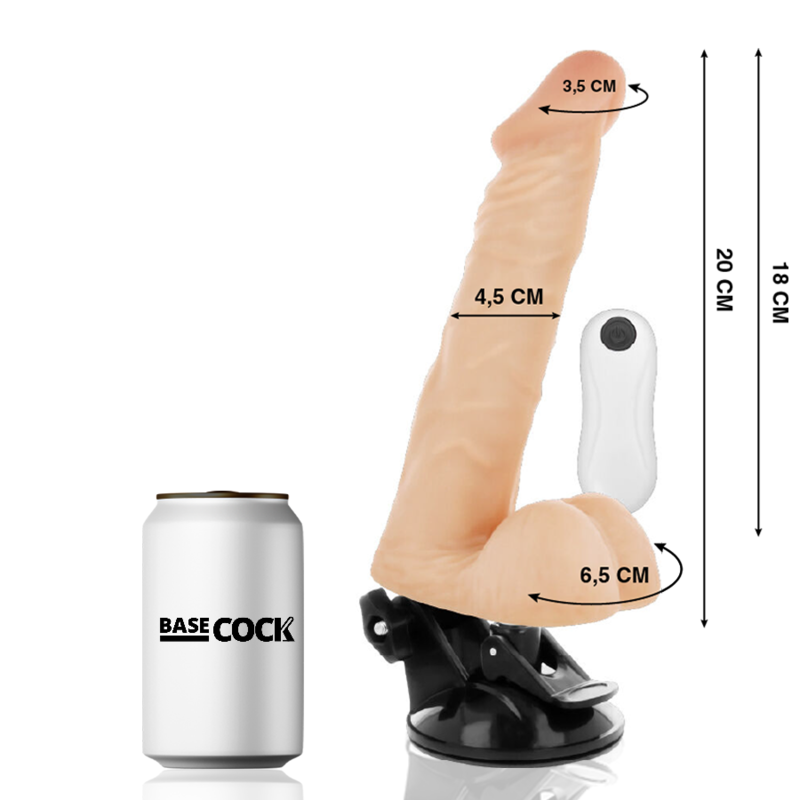 BASECOCK - REALISTIC ARTICULABLE REMOTE CONTROL BLACK 20 CM -O- 4.5 CM - Amore24