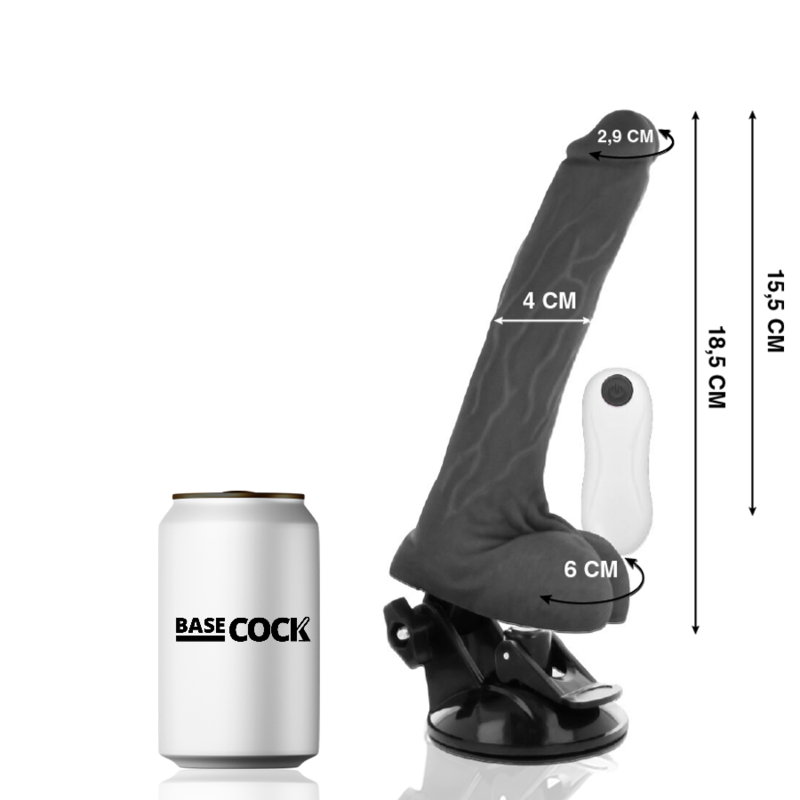 BASECOCK - REALISTIC ARTICULABLE REMOTE CONTROL BLACK 18.5 CM -O- 4 CM - Amore24