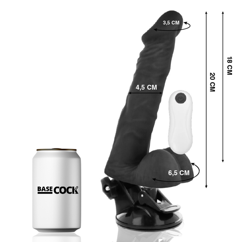 BASECOCK - REALISTIC ARTICULABLE REMOTE CONTROL BLACK 20 CM -O- 4.5 CM - Amore24