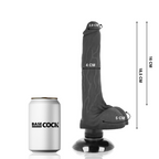 BASECOCK - REALISTIC VIBRATOR 2-1 BLACK 18.5 CM -O- 4 CM - Amore24