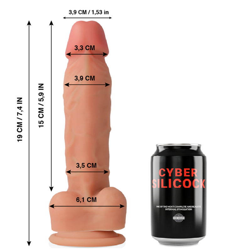 CYBER SILICOCK - OLIVER ULTRA REALISTIC SOFT LIQUID SILICONE 19 CM -O- 3.9 CM - Amore24
