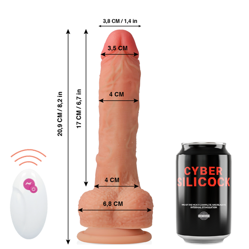 CYBER SILICOCK - REMOTE CONTROL REALISTIC MR RICK 20.9 CM -O- 4 CM - Amore24
