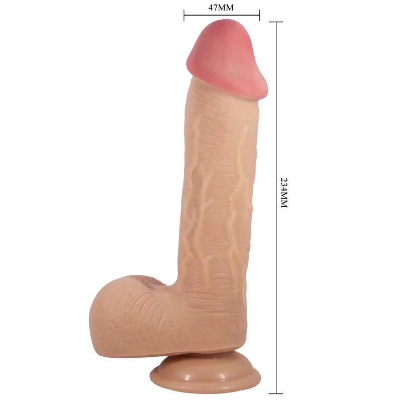 PRETTY LOVE - SLIDING SKIN SERIES REALISTIC DILDO WITH SLIDING SKIN SUCTION CUP FLESH 23.4 CM - Amore24