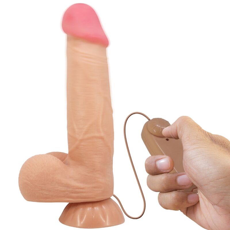 PRETTY LOVE - SLIDING SKIN SERIES REALISTIC DILDO WITH SLIDING SKIN SUCTION CUP REMOTE CONTROL FLESH 21.8 CM - Amore24
