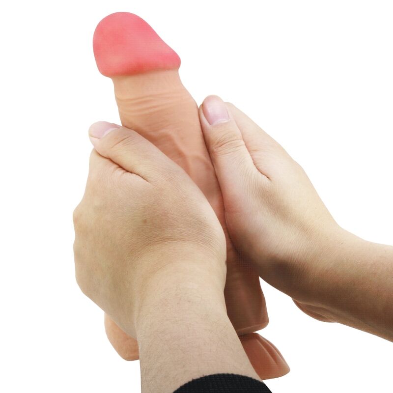 PRETTY LOVE - SLIDING SKIN SERIES REALISTIC DILDO WITH SLIDING SKIN SUCTION CUP REMOTE CONTROL FLESH 21.8 CM - Amore24