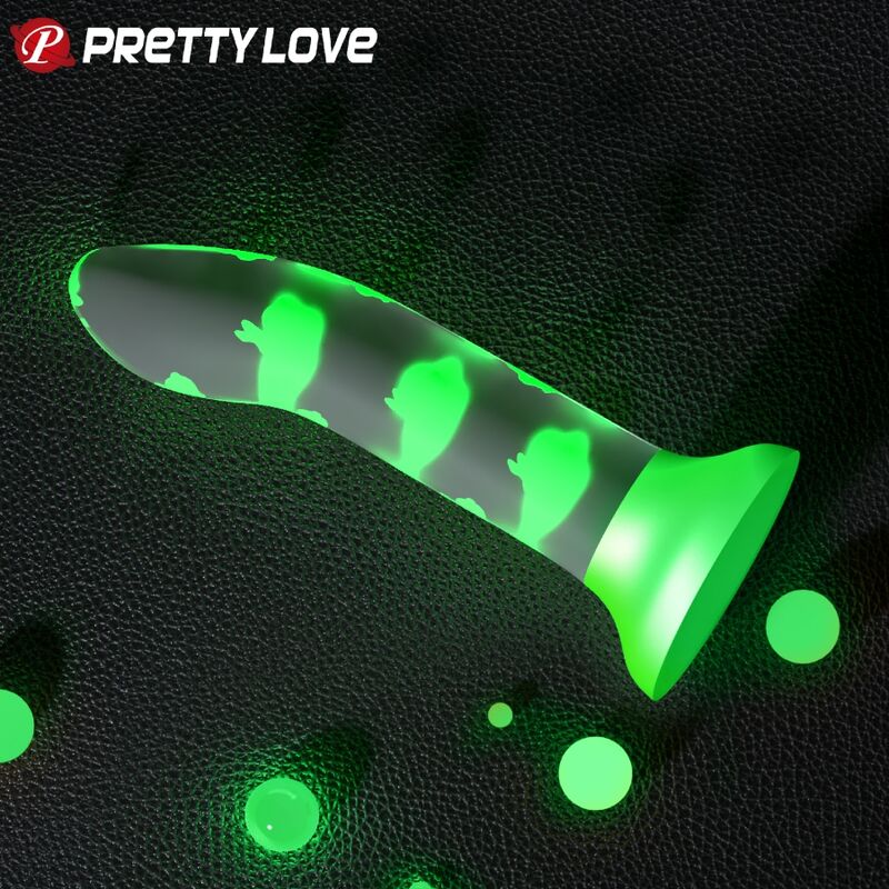 PRETTY LOVE - MAGICAL NIGHTFALL DILDO WITHOUT VIBRATION LUMINOUS GREEN - Amore24