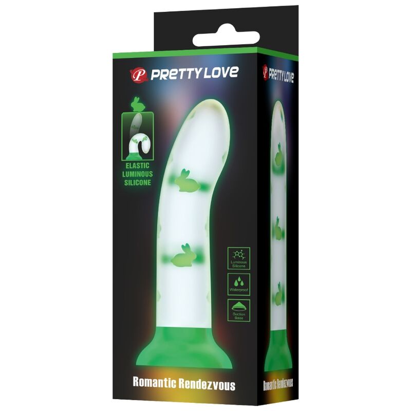PRETTY LOVE - MAGICAL NIGHTFALL DILDO WITHOUT VIBRATION LUMINOUS GREEN - Amore24