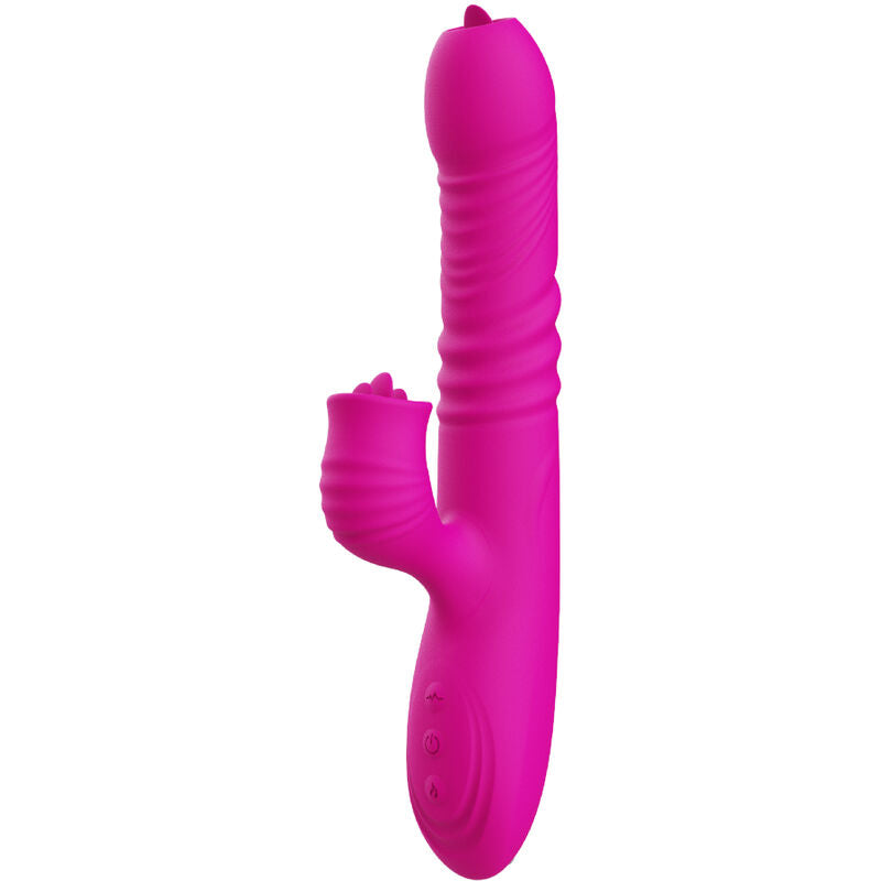 ARMONY - FANNY MULTIFUNCTION DOUBLE TONGUE VIBRATOR FUCHSIA HEAT EFFECT - Amore24