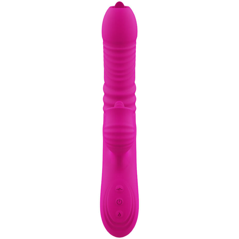 ARMONY - FANNY MULTIFUNCTION DOUBLE TONGUE VIBRATOR FUCHSIA HEAT EFFECT - Amore24