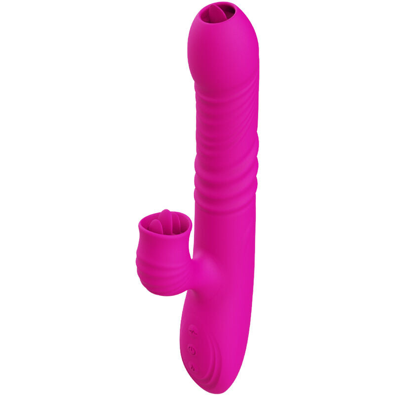 ARMONY - FANNY MULTIFUNCTION DOUBLE TONGUE VIBRATOR FUCHSIA HEAT EFFECT - Amore24