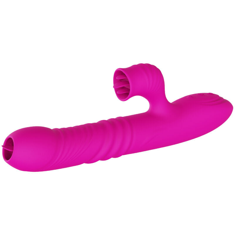 ARMONY - FANNY MULTIFUNCTION DOUBLE TONGUE VIBRATOR FUCHSIA HEAT EFFECT - Amore24