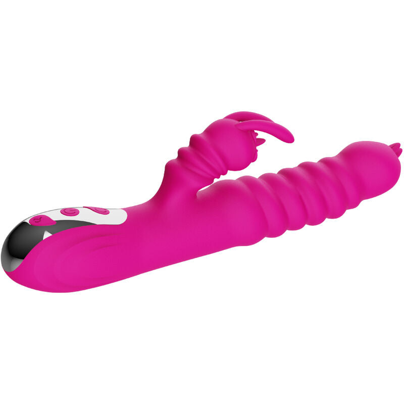 ARMONY - RABBIT DOUBLE TONGUE MULTIFUNCTION VIBRATOR FUCHSIA HEAT EFFECT - Amore24