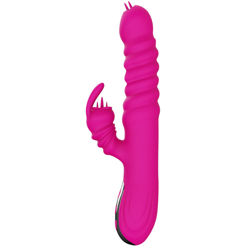 ARMONY - RABBIT DOUBLE TONGUE MULTIFUNCTION VIBRATOR FUCHSIA HEAT EFFECT - Amore24