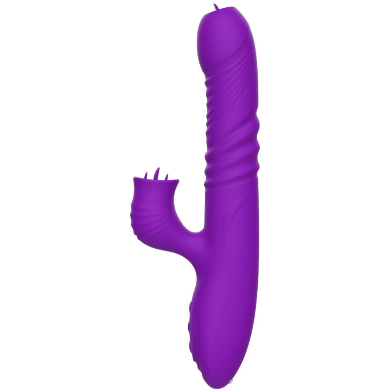 ARMONY - FULLY G SPOT RABBIT VIBRATOR WITH STIMULATING TONGUE VIOLET HEAT EFFECT - Amore24