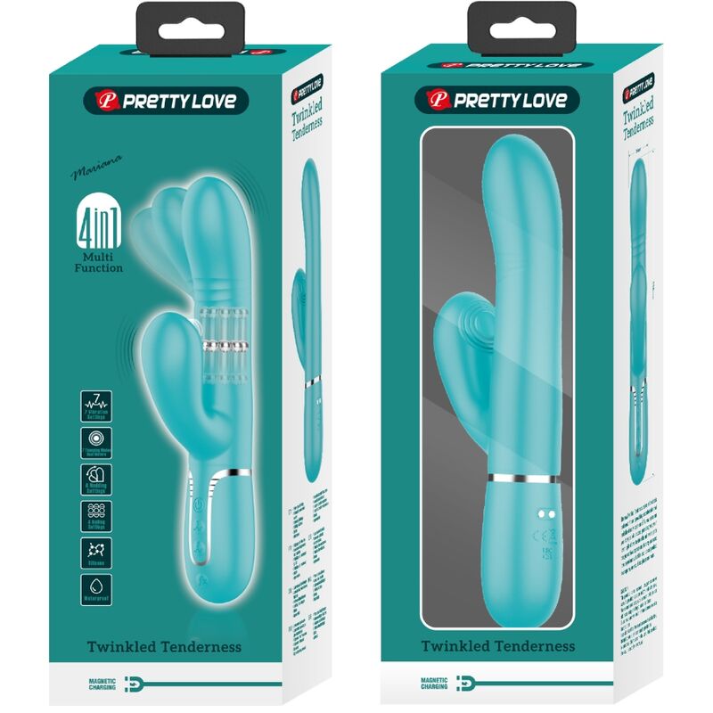 PRETTY LOVE - MULTIFUNCTION G-SPOT VIBRATOR AQUA GREEN - Amore24