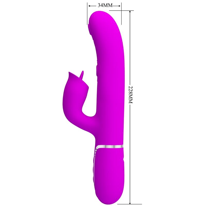 PRETTY LOVE - RABBIT VIBRATOR WITH LICKING FUCHSIA - Amore24