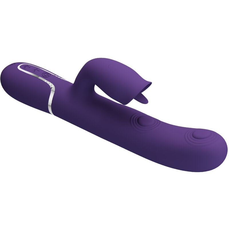 PRETTY LOVE - RABBIT VIBRATOR WITH LICKING PURPLE - Amore24