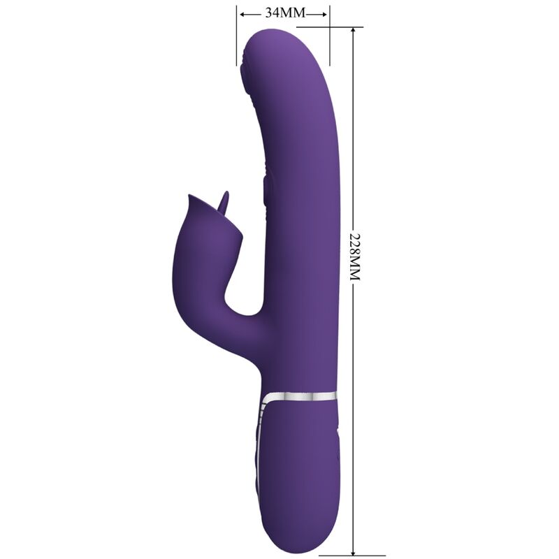 PRETTY LOVE - RABBIT VIBRATOR WITH LICKING PURPLE - Amore24