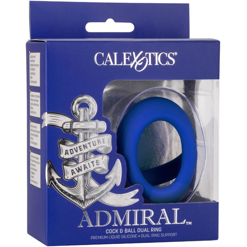 CALEXOTICS - ADMIRAL COCK BALL DUAL RING BLUE - Amore24