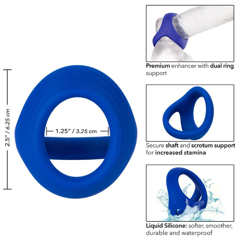 CALEXOTICS - ADMIRAL COCK BALL DUAL RING BLUE - Amore24