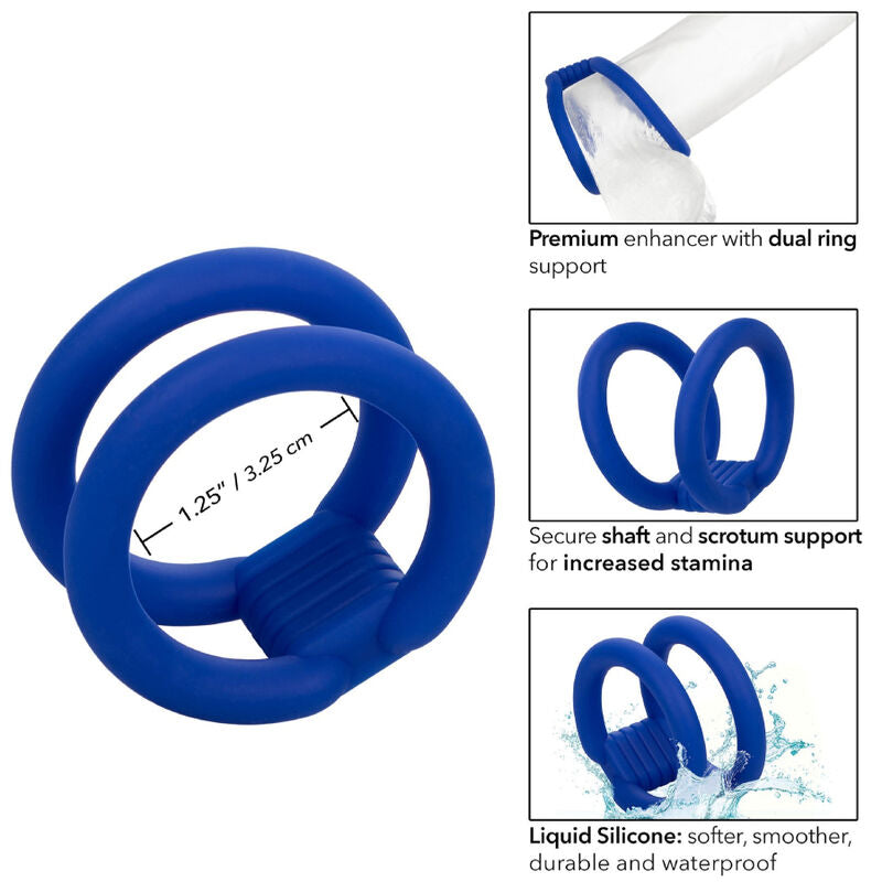 CALEXOTICS - ADMIRAL DUAL COCK CAGE BLUE - Amore24