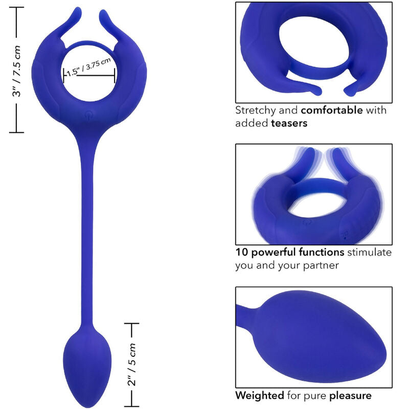 CALEXOTICS - ADMIRAL WEIGHTED COCK RING BLUE - Amore24
