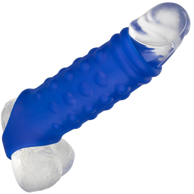 CALEXOTICS - ADMIRAL BEADED PENIS COVER LIQUID SILICONE BLUE - Amore24