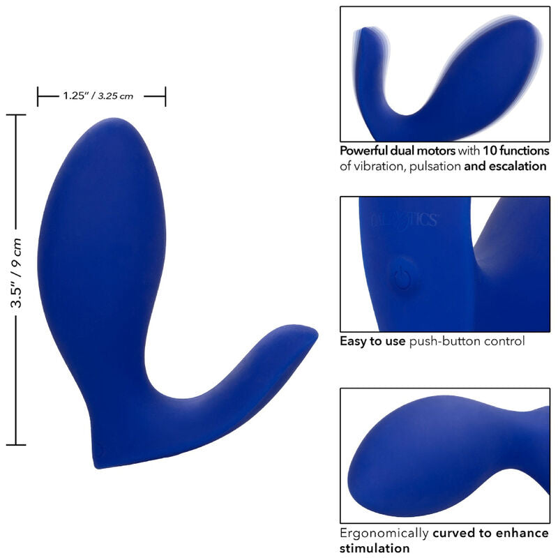 CALEXOTICS - ADMIRAL RIMMING PROSTATE STIMULATOR & VIBRATOR BLUE - Amore24