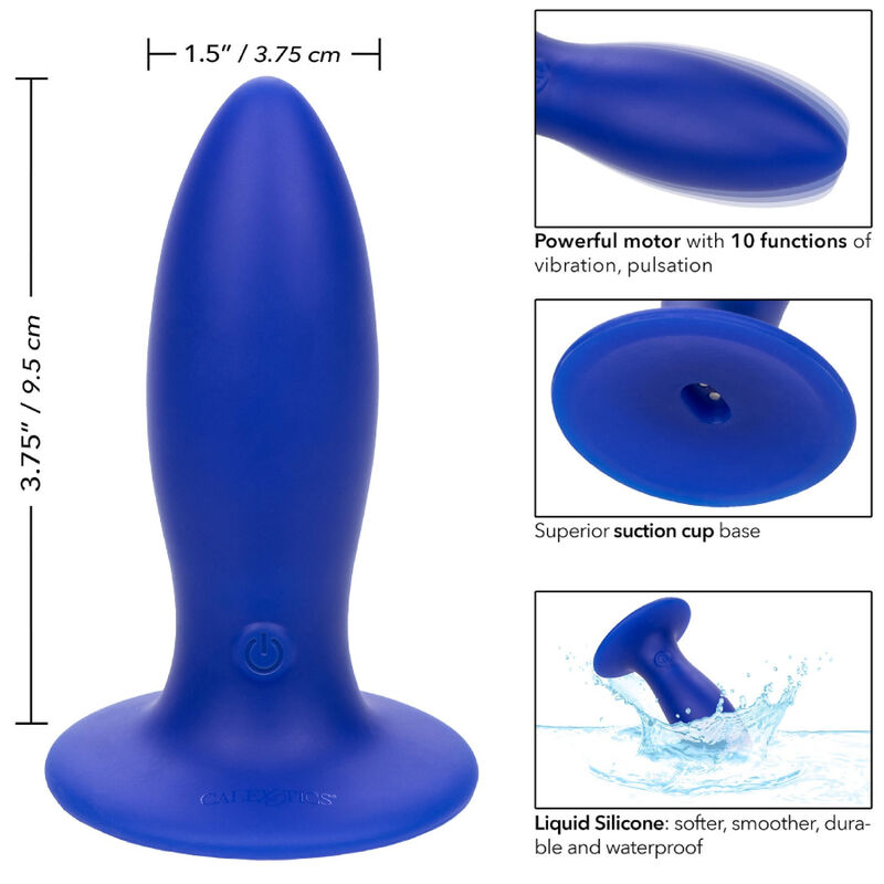 CALEXOTICS - ADMIRAL TORPEDO ANAL PLUG VIBRATOR BLUE - Amore24