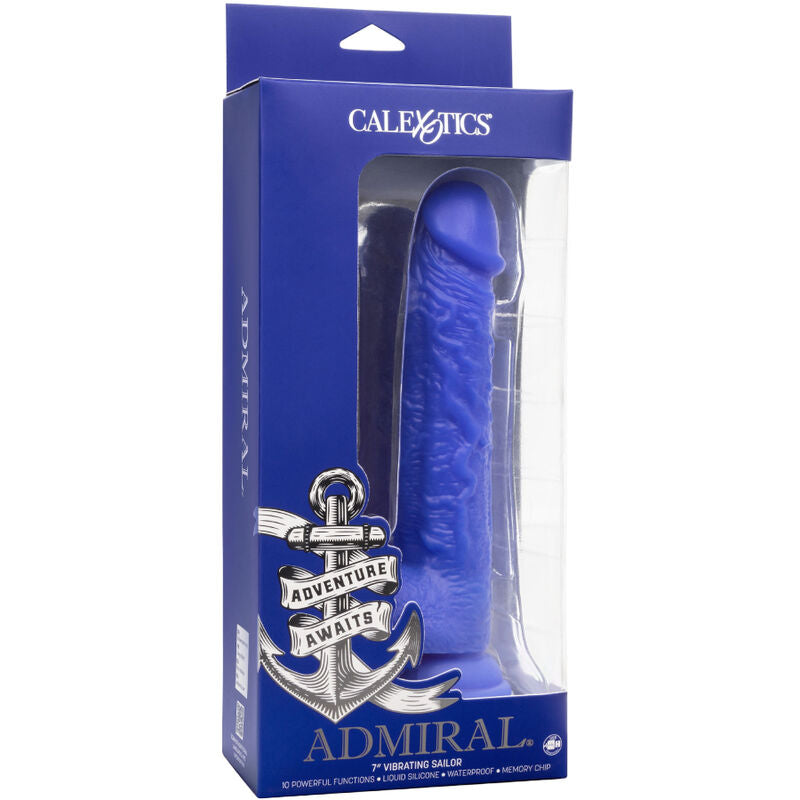 CALEXOTICS - ADMIRAL SAILOR REALISTIC DILDO VIBRATOR BLUE - Amore24