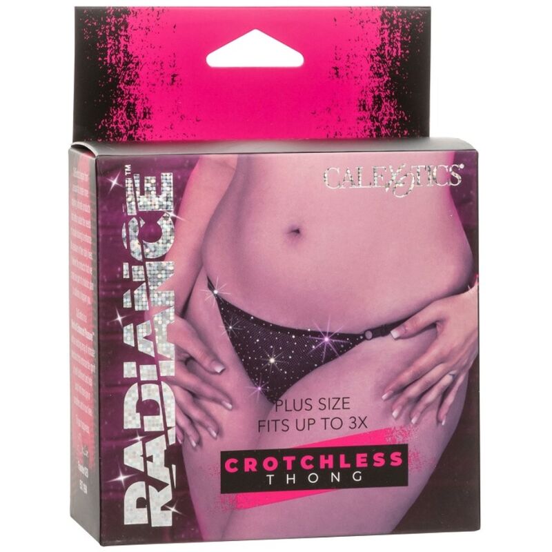 CALEXOTICS - RADIANCE CROTCHLESS THONG RHINE PLUS SIZE - Amore24